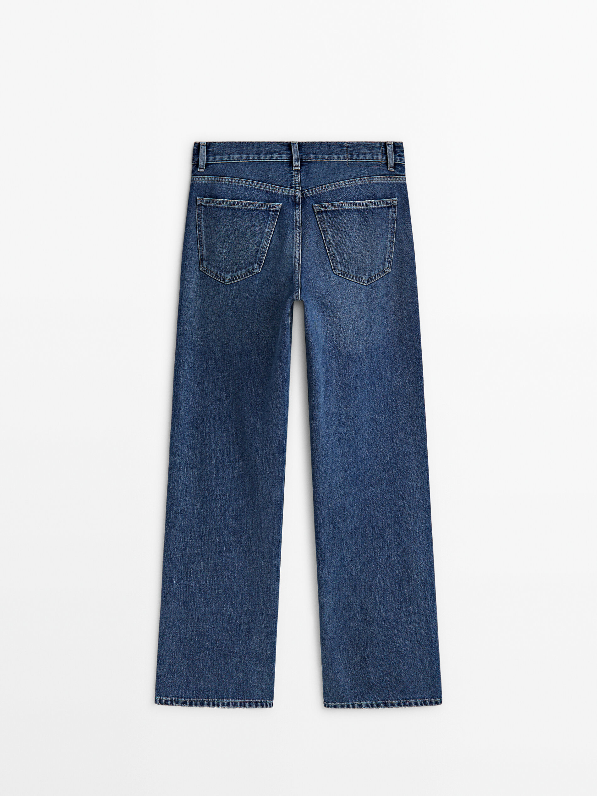 Jeans tiro medio corte recto full length