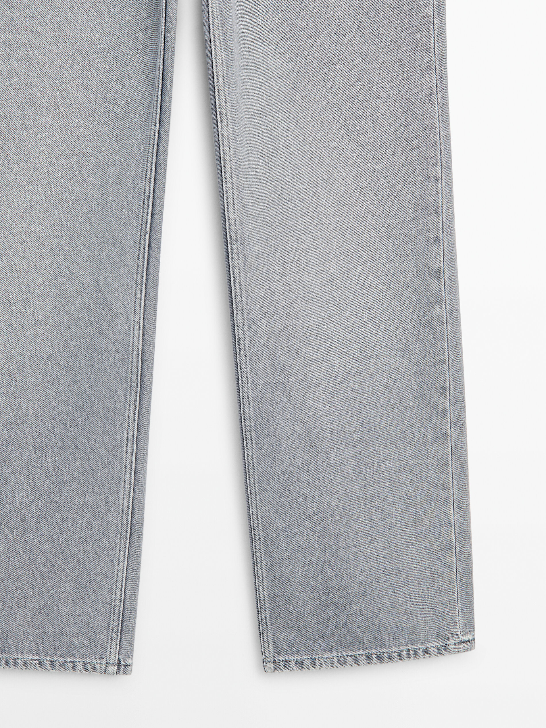 Mid-rise wide-leg full length jeans