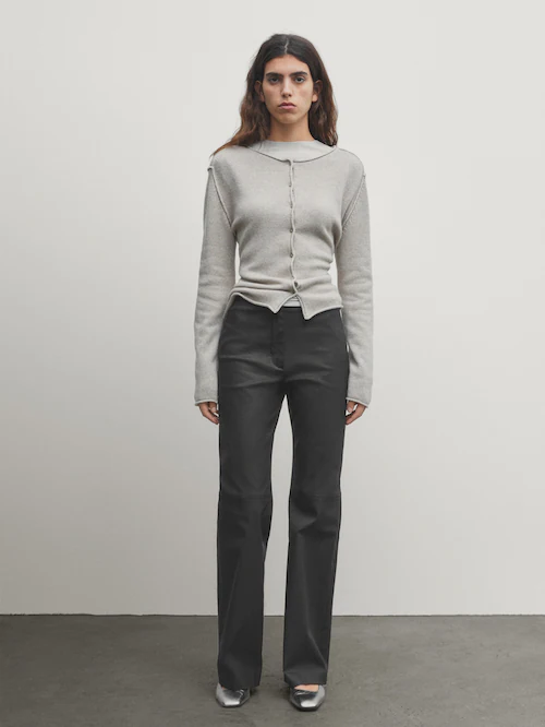 High-Rise Trousers with Seam Detail