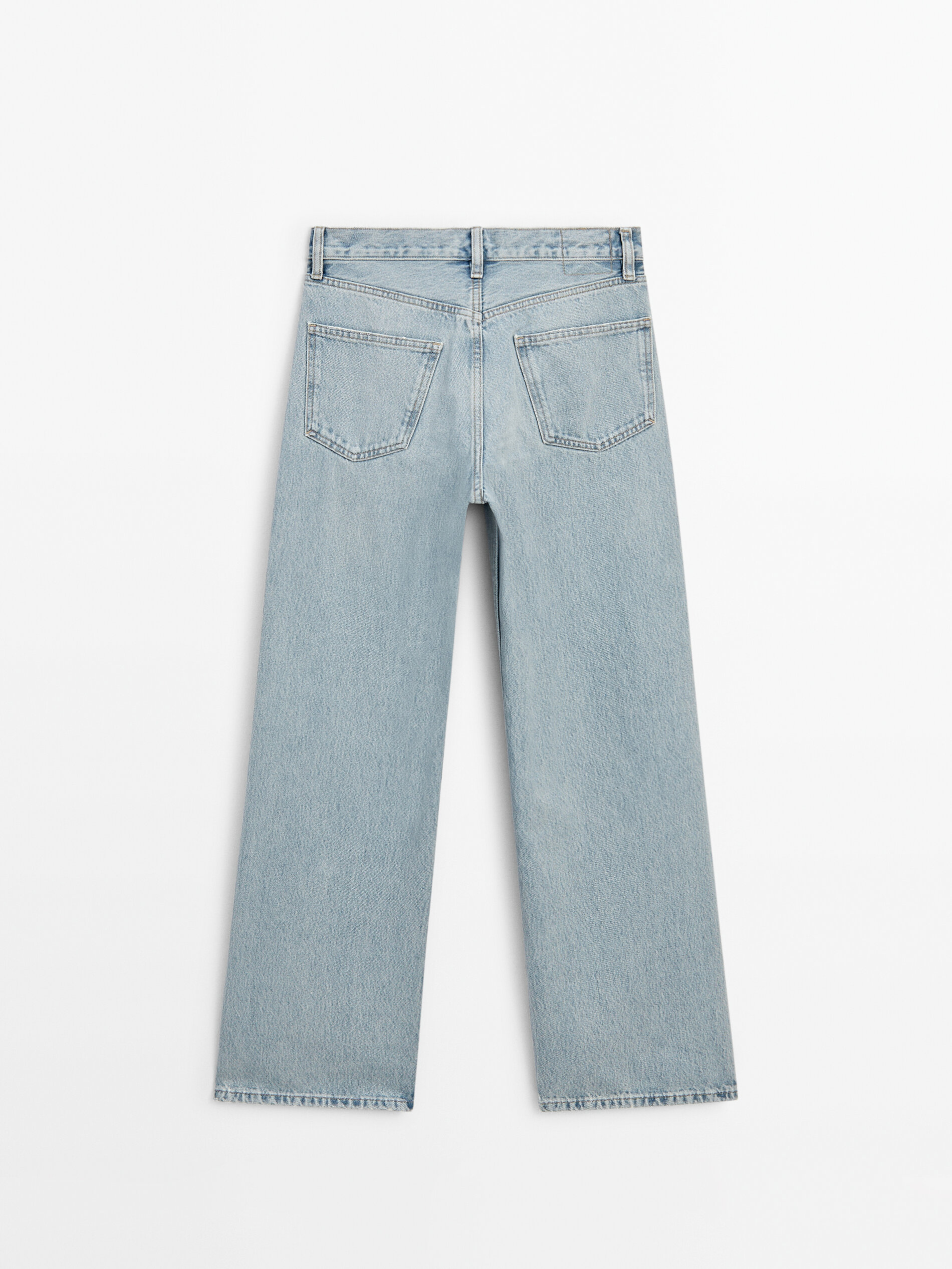 Wide-leg high-waist jeans · Light Blue, Light Blue · Dressy