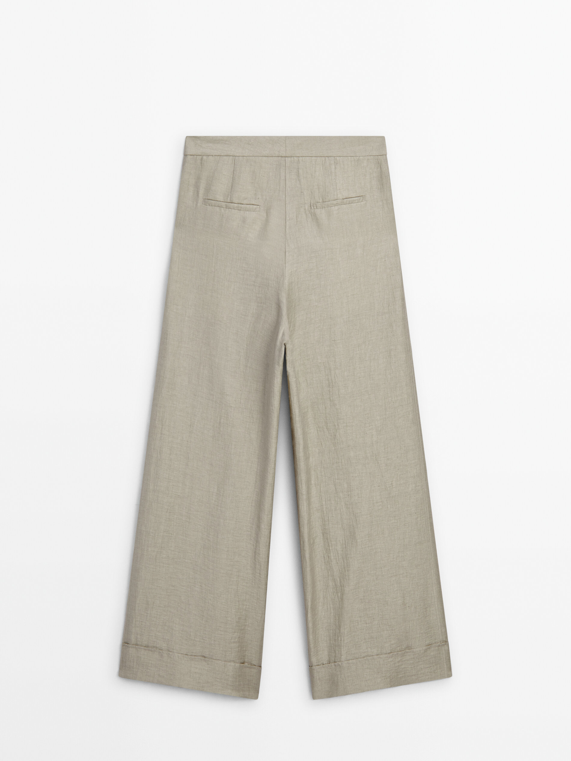 MASSIMO DUTTI Straight Fit 100% Linen Trousers in White | Lyst
