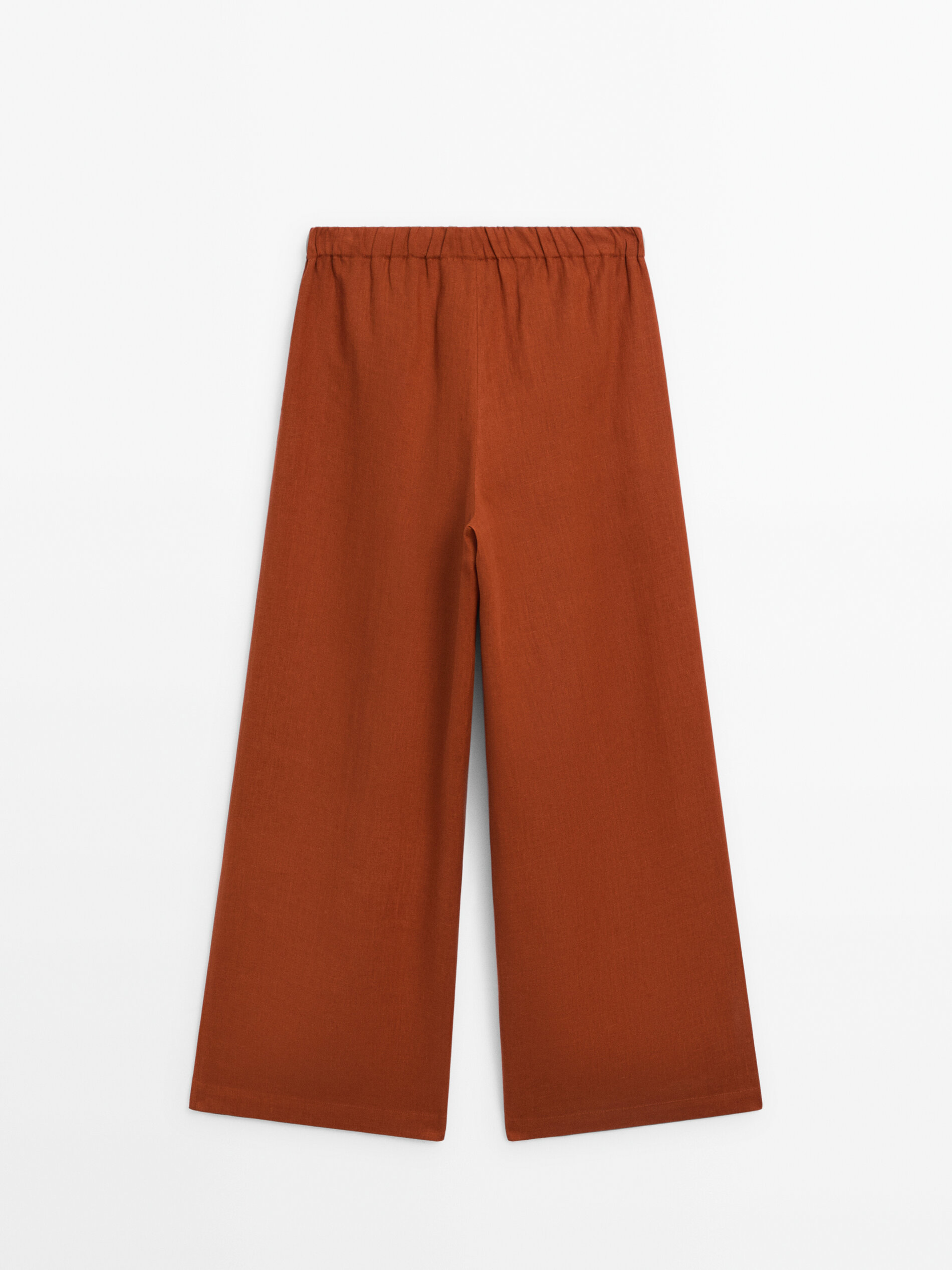 Pantalón 100% lino cintura elástica