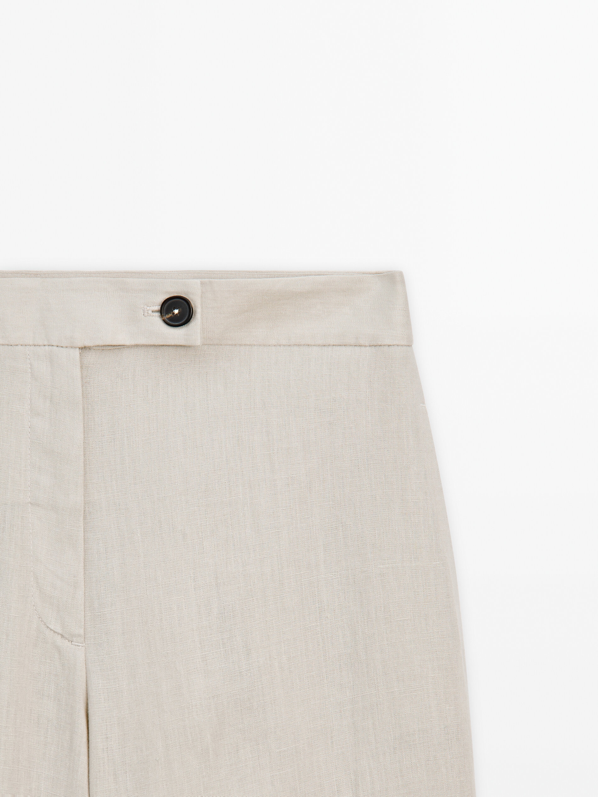 Pantalón corte recto 100% lino