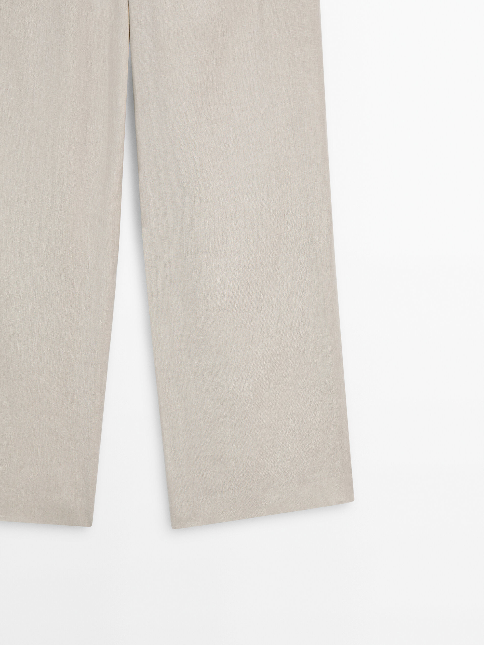 Pantalón corte recto 100% lino