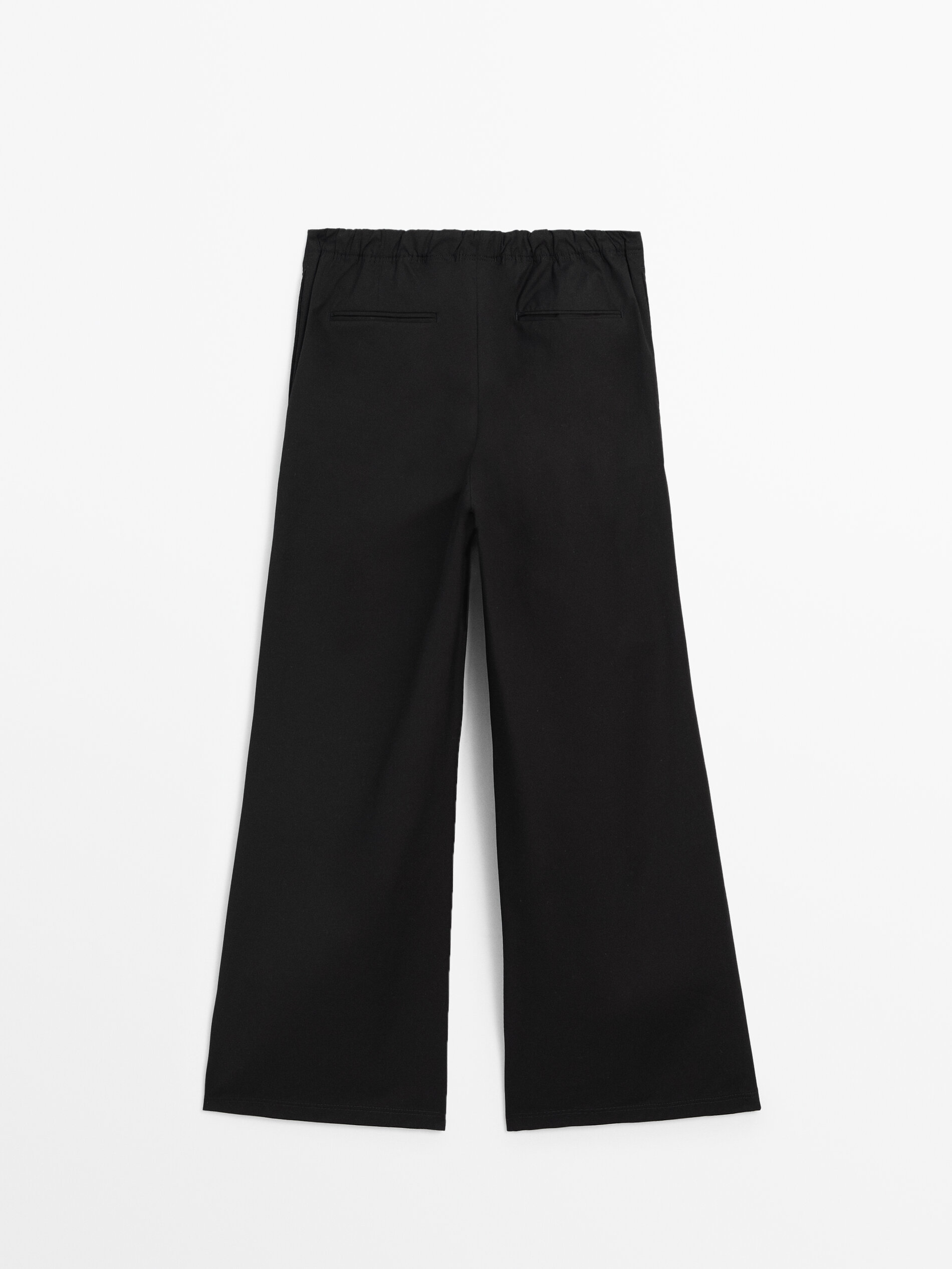 Low rise best sale black trousers