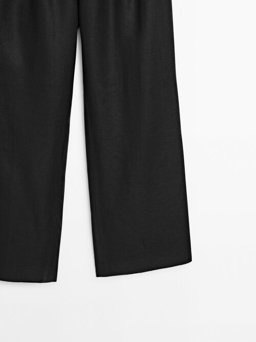 Black Linen Pants, Wide Leg Linen Pants, Linen Trousers Women, Summer  Pants, Extravagant Loose Pants, Low Waist Pants by Danellys D16.02.05 -   Canada