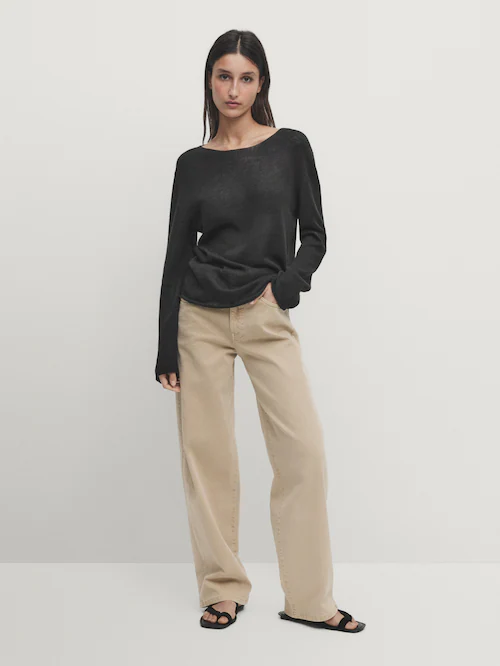 Mid Rise Loose Fit Trousers