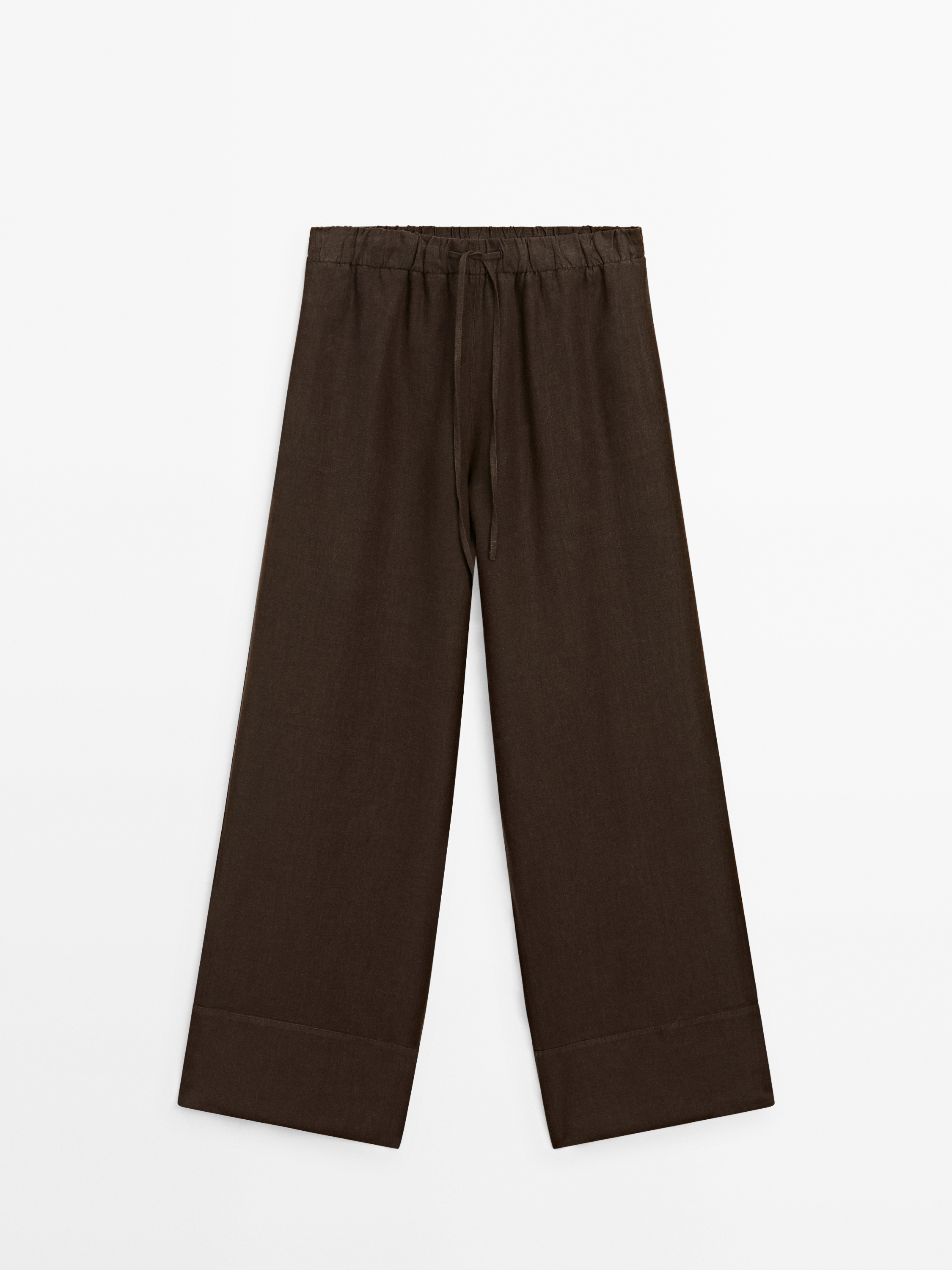 Keten palazzo jogger pantolon