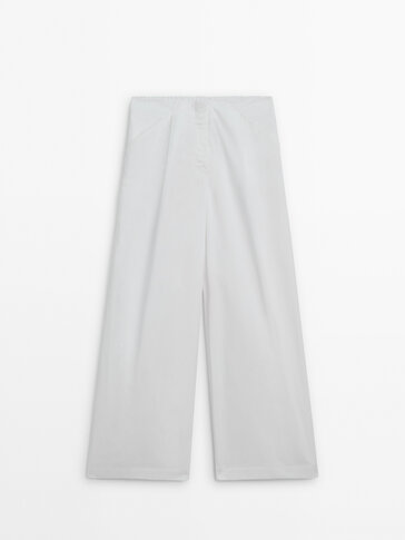 White Cotton Pants -  Canada