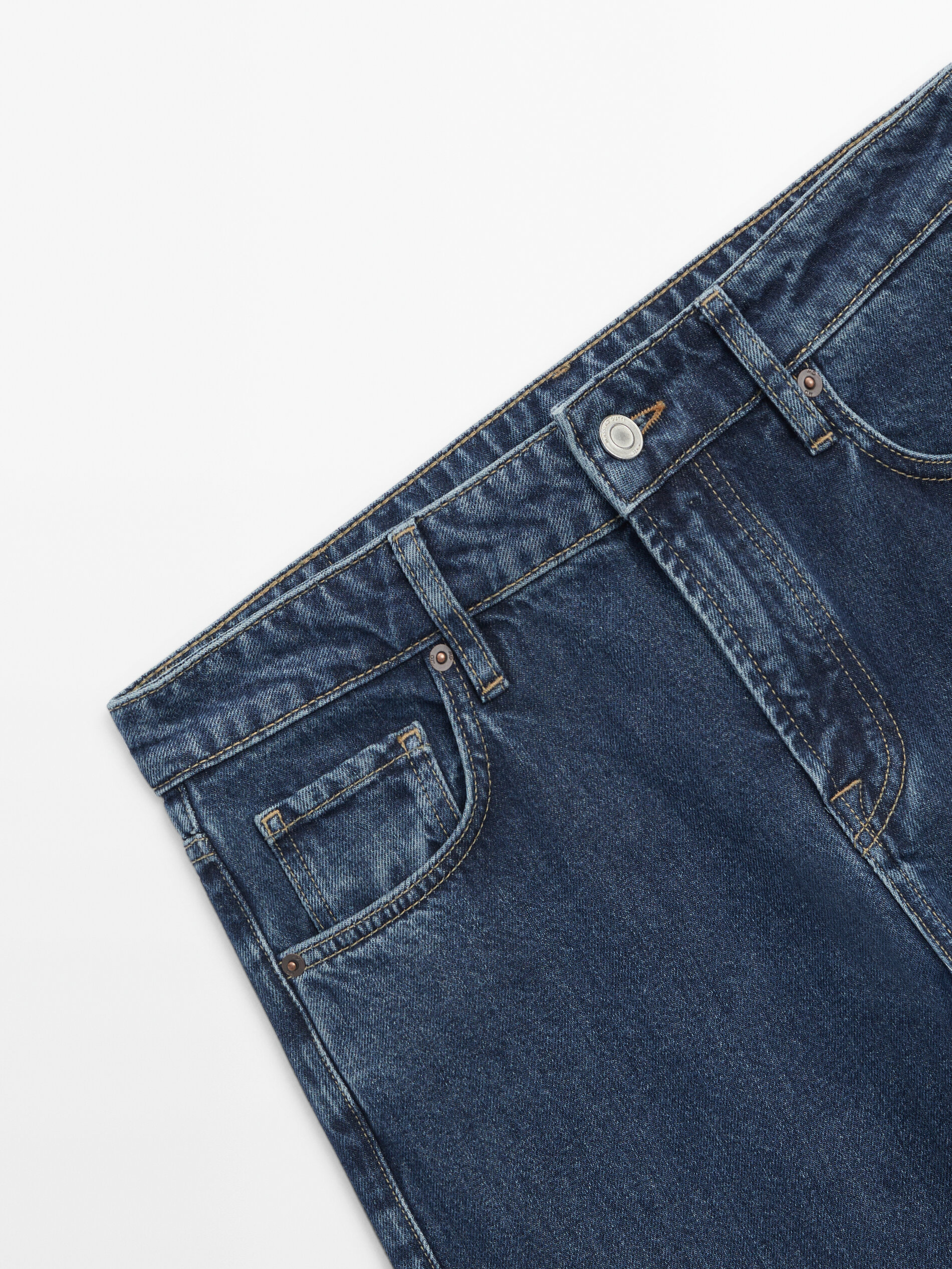 Jeans tiro bajo straight fit regular length