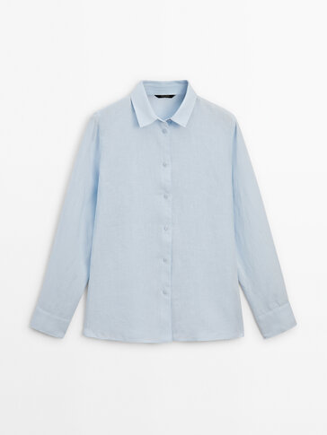 Camisas azules de mujer Massimo Dutti