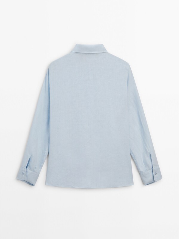100% linen shirt · Sky Blue, Burnt Orange · Shirts | Massimo Dutti
