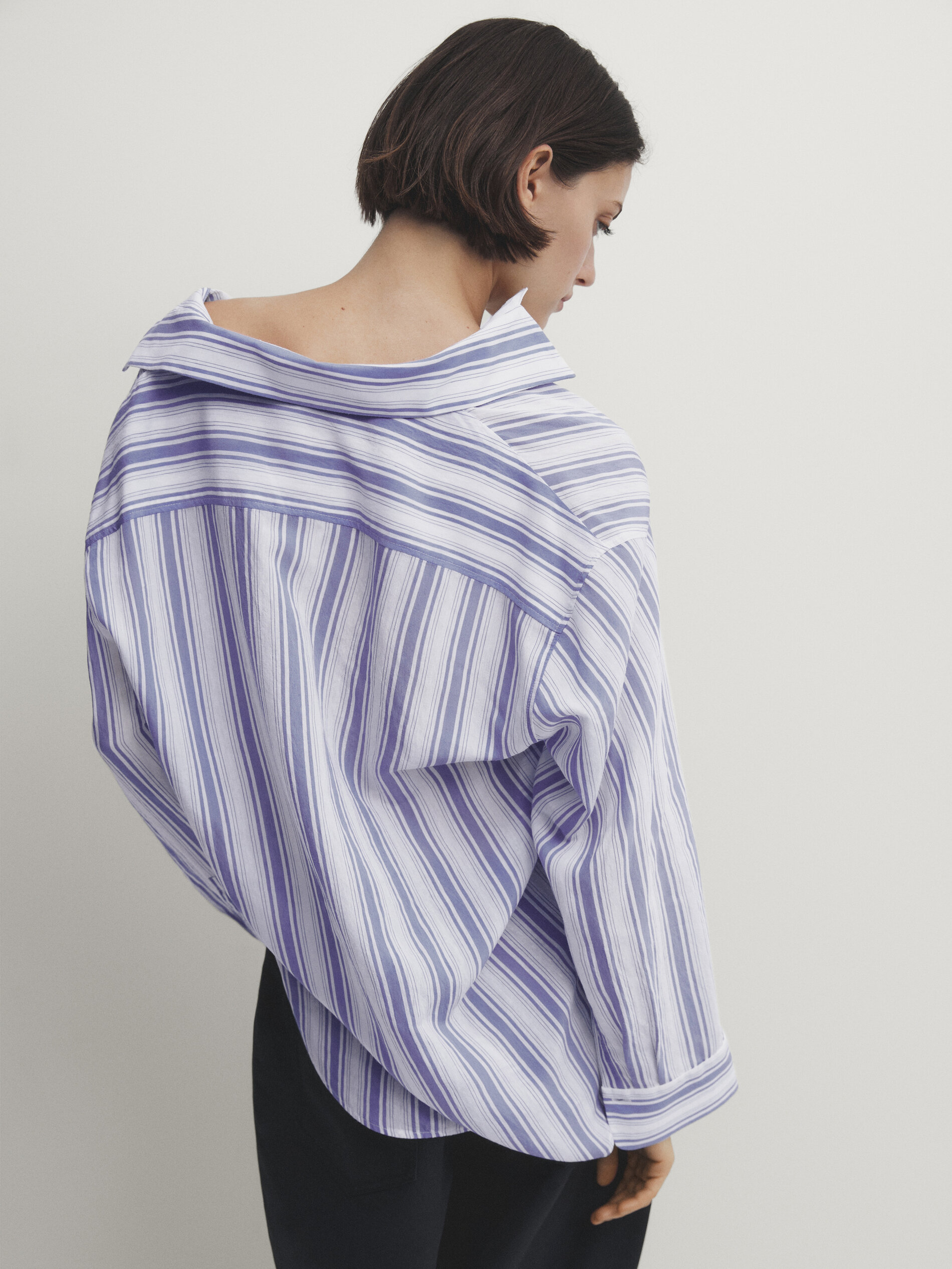 Striped oversize blouse