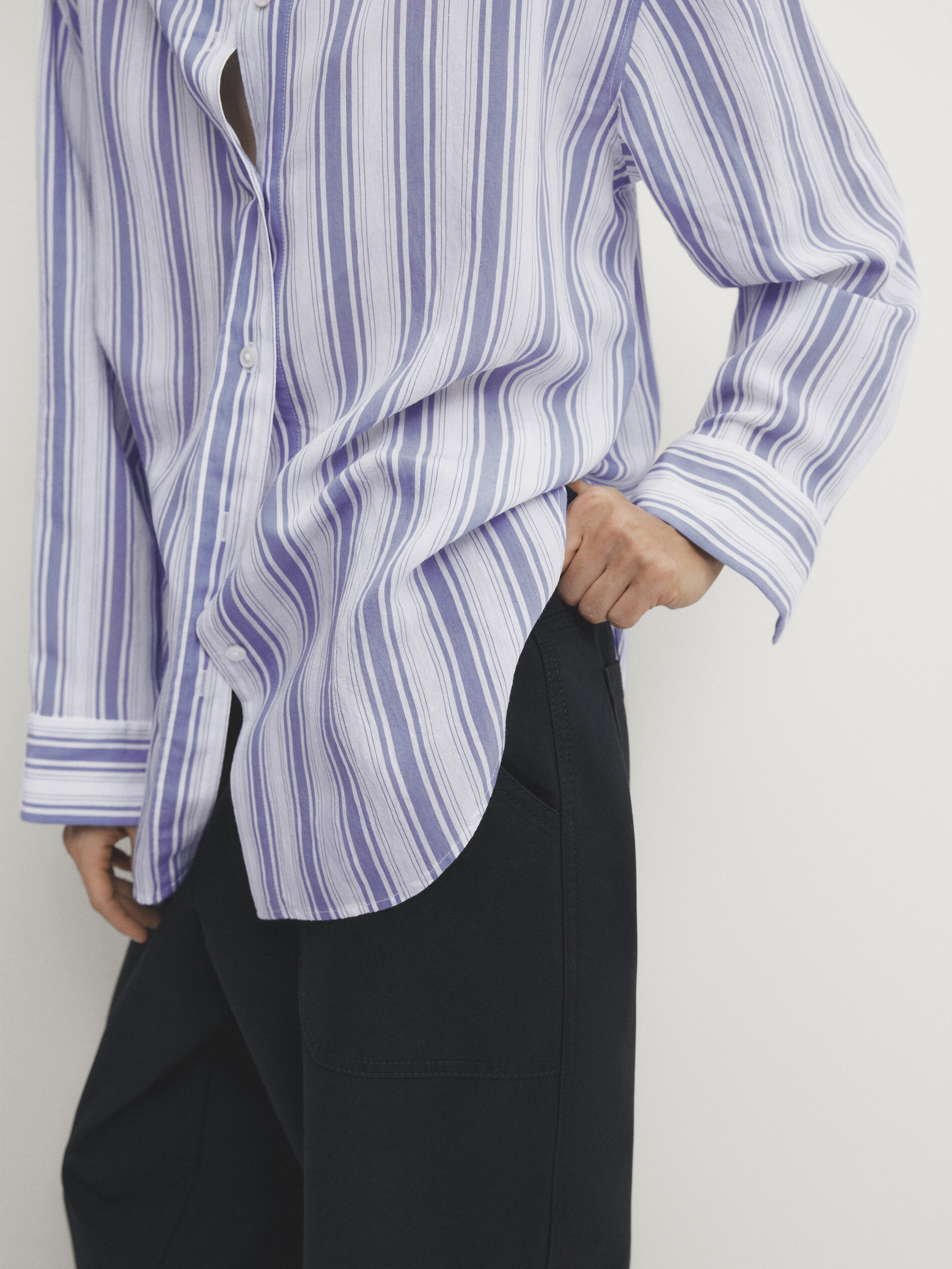 Striped oversize blouse