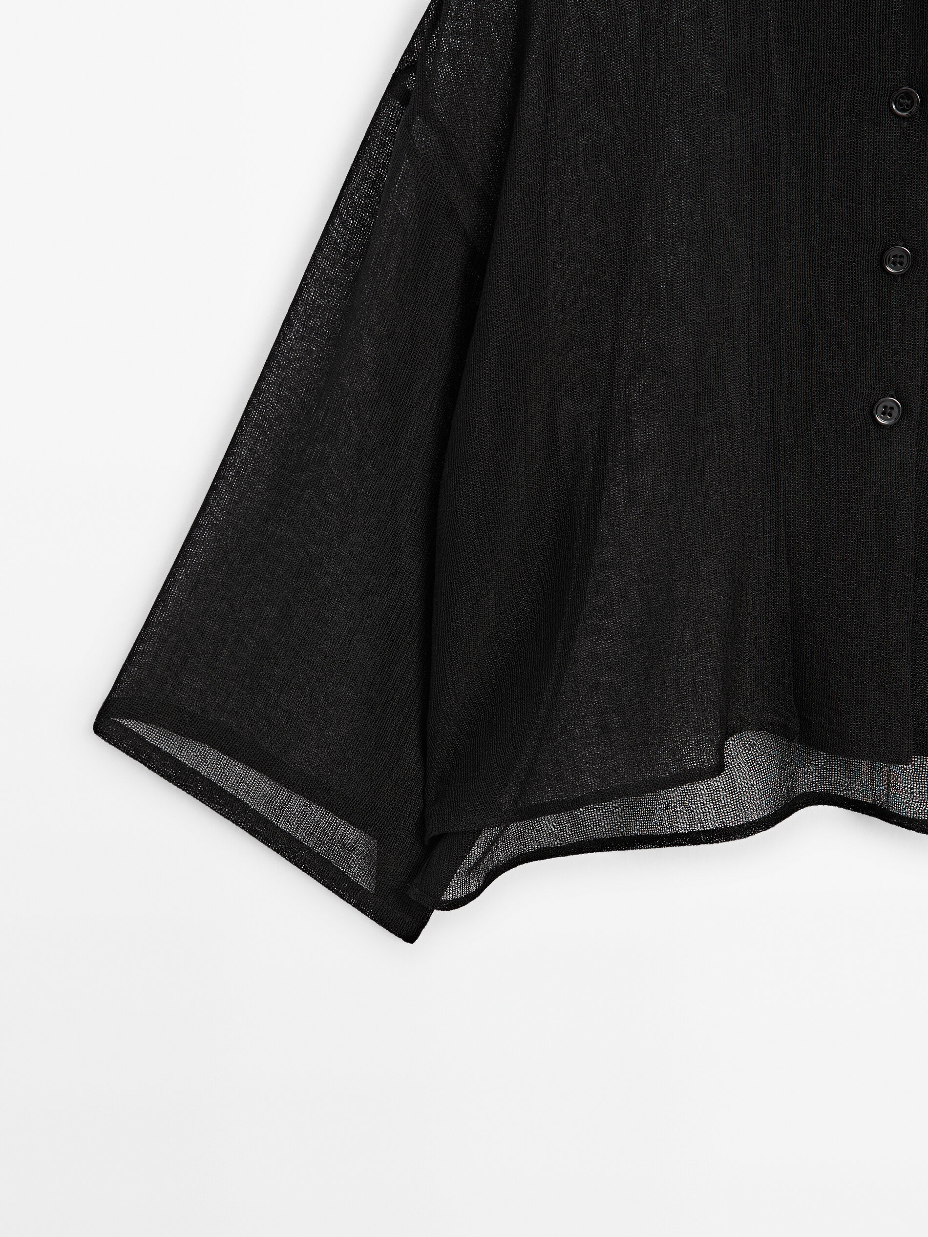 Semi-sheer shirt with chest detail - Limited Edition