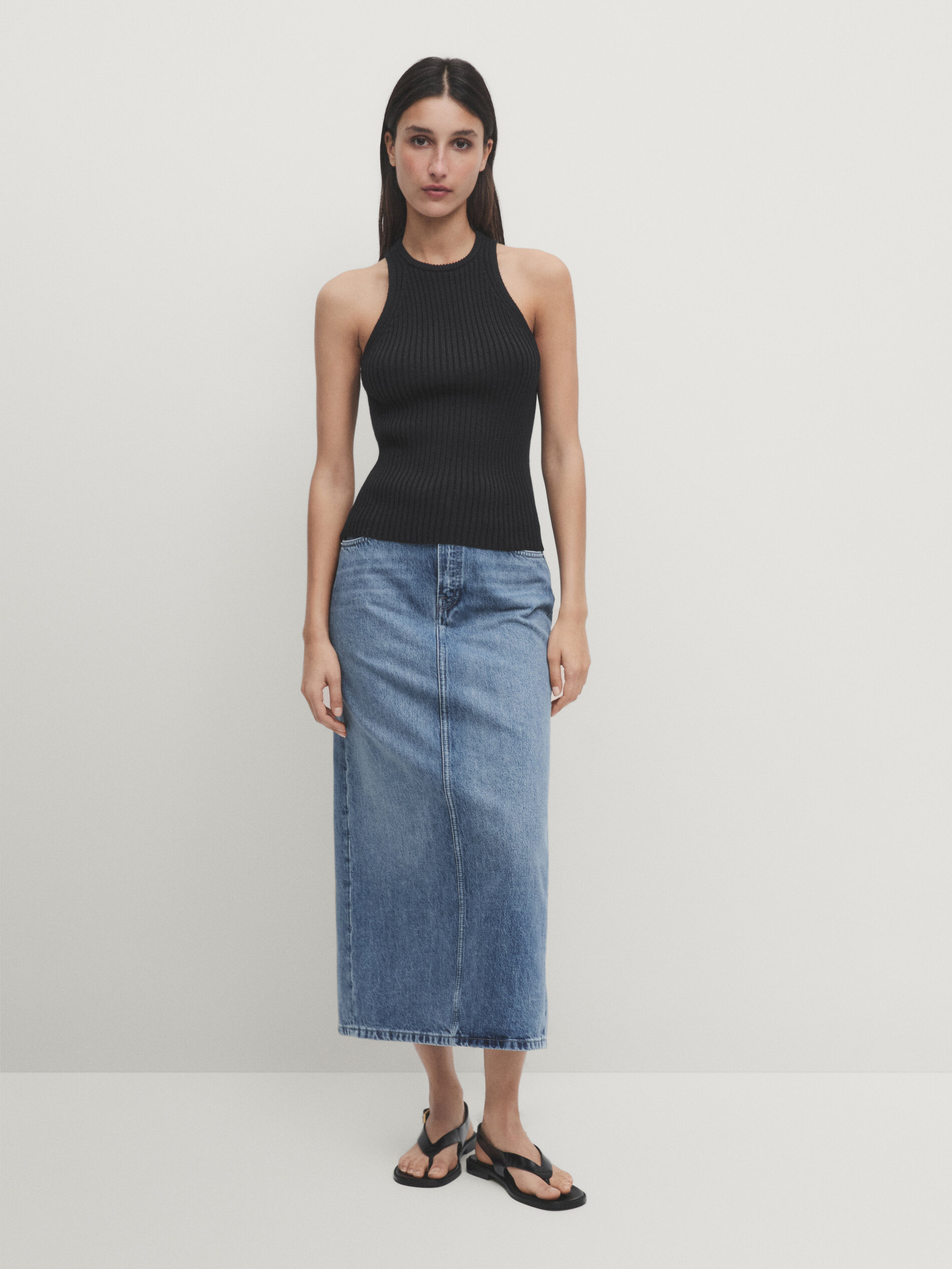 Smart cheap denim skirt