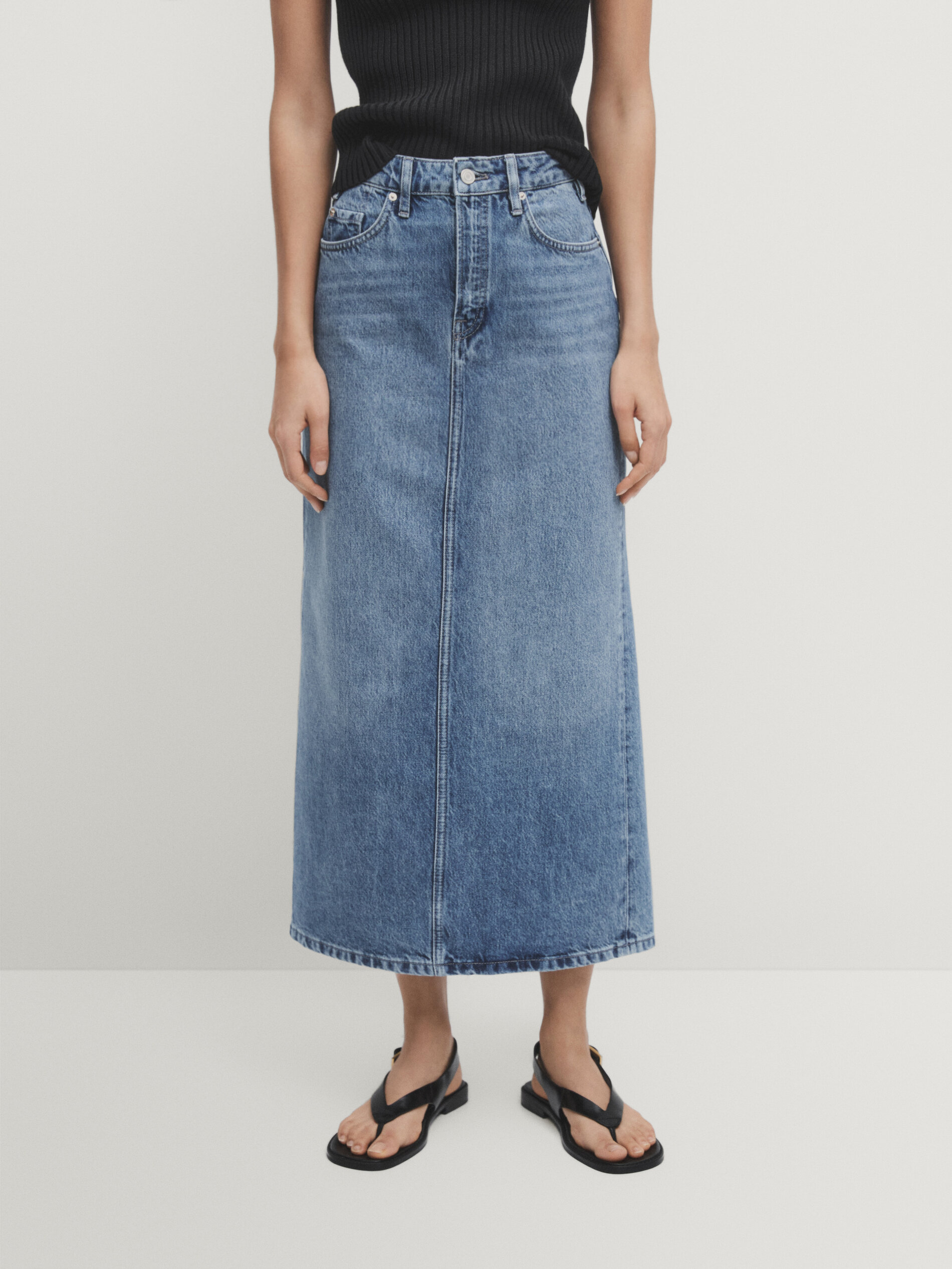 Smart cheap denim skirt