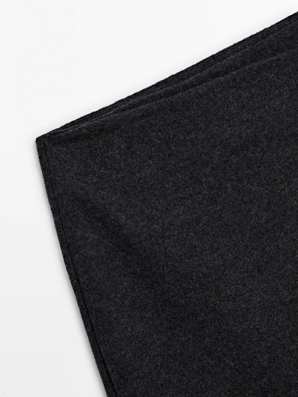 Felted wool blend short skirt · Grey · Smart / Skirts | Massimo Dutti