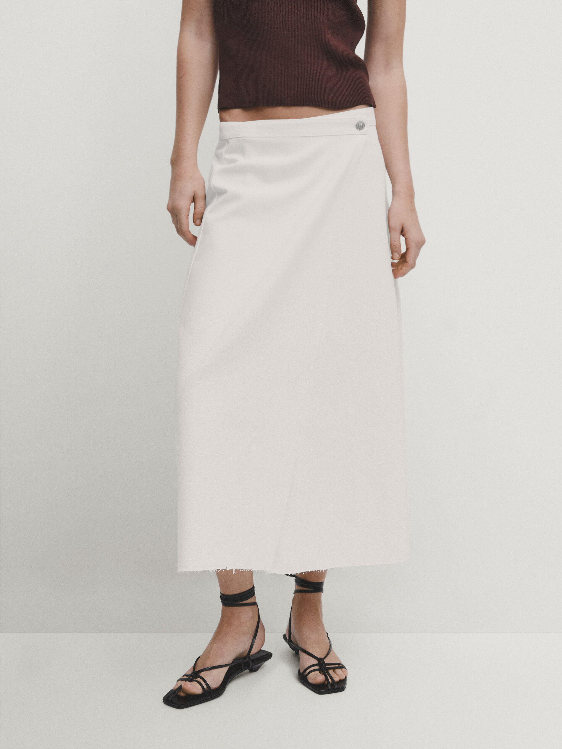 Massimo dutti hot sale denim skirt