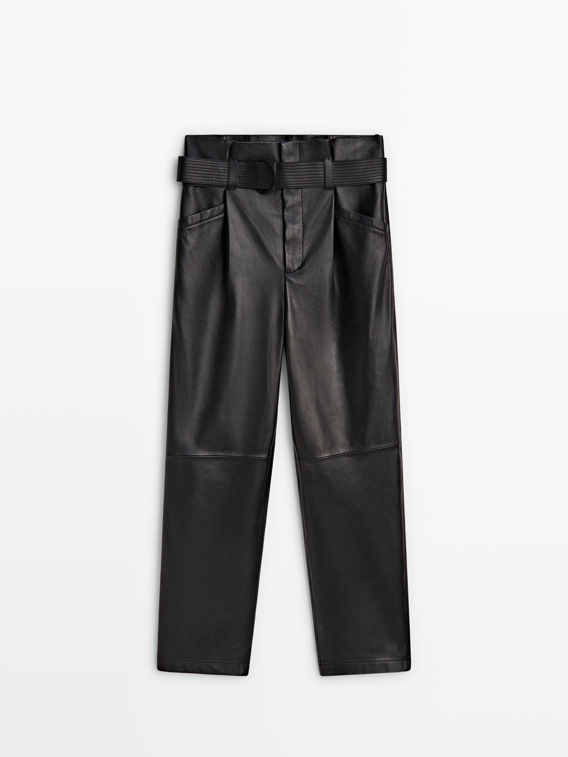 Leather store paperbag trousers