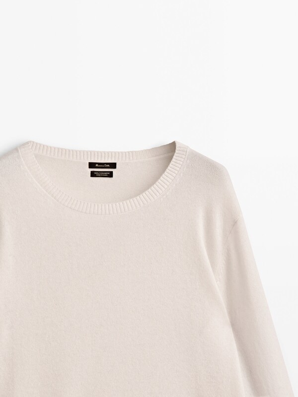 100% cashmere crew neck sweater · Cream · Sweaters And Cardigans ...