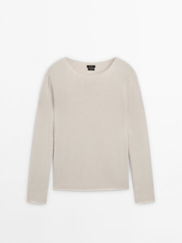 100% cotton crew neck sweater - Massimo Dutti United Kingdom