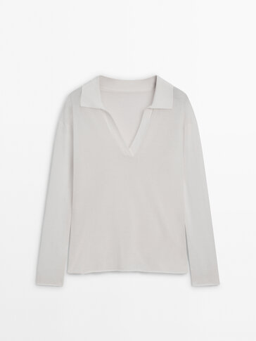 Massimo dutti white outlet sweater