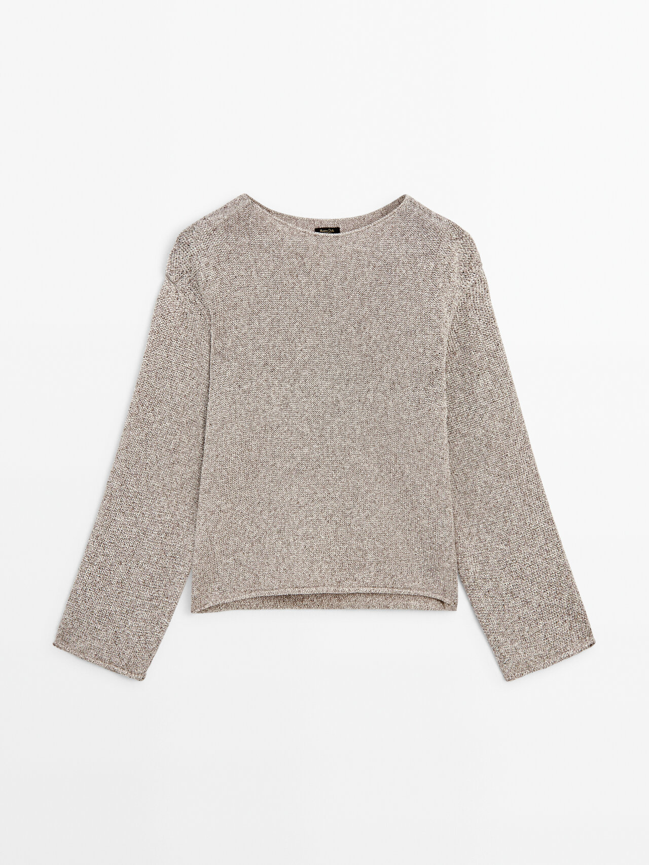 Shop Massimo Dutti Strickpullover Strukturmuster In Sand