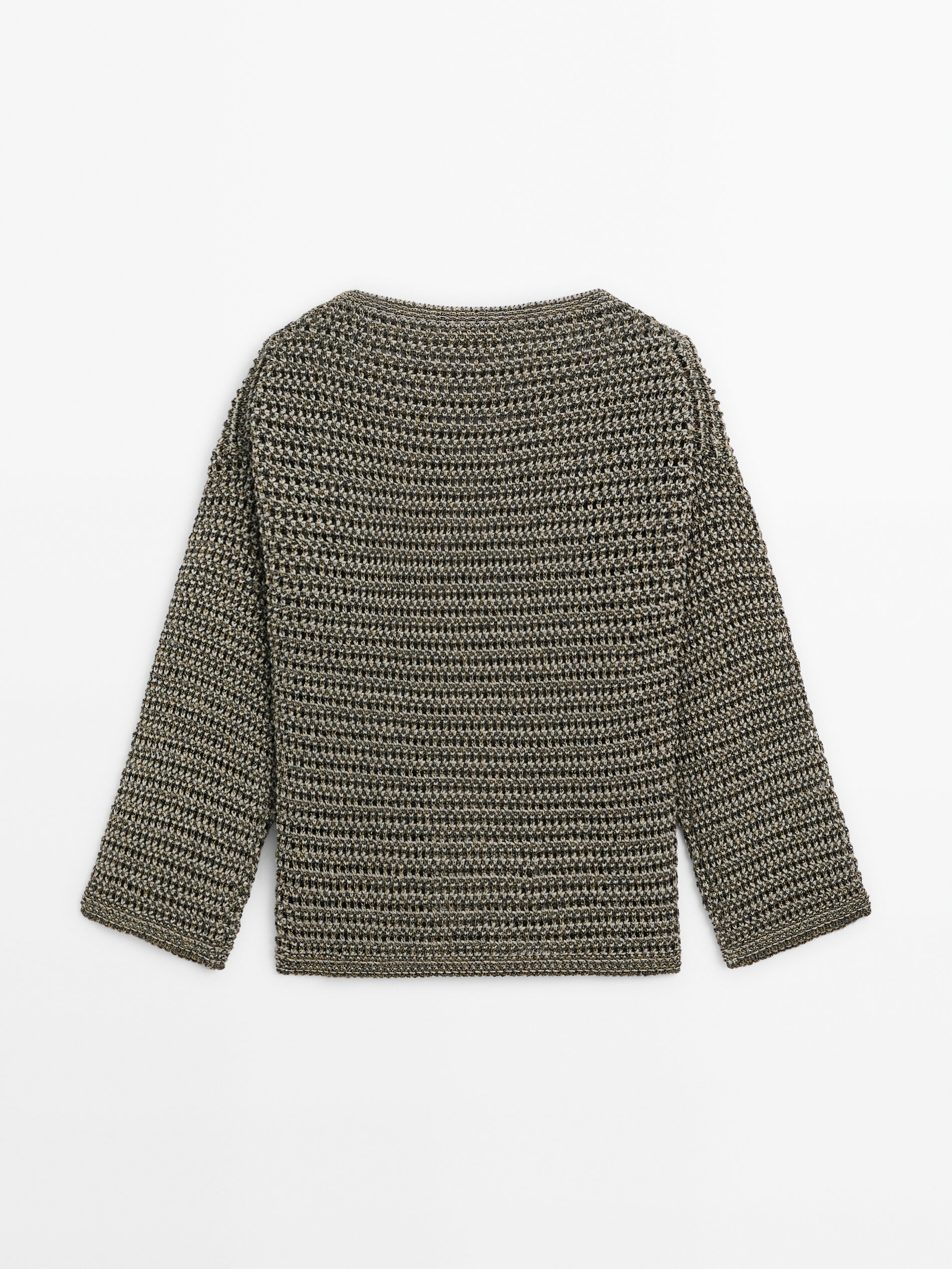 Oversize open-knit sweater · Moss · Sweaters And Cardigans 