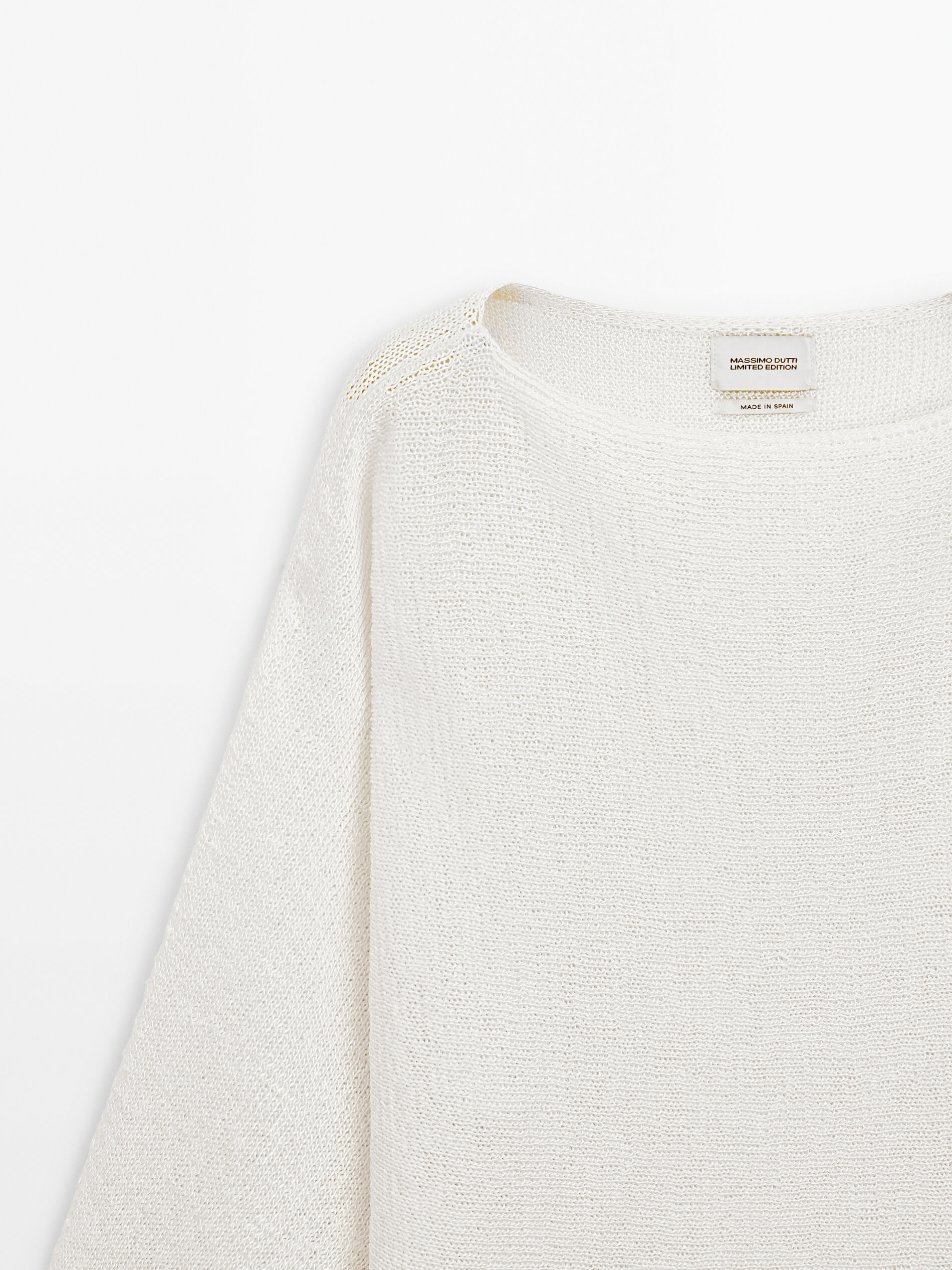 Knit sweater with open neck - Limited Edition