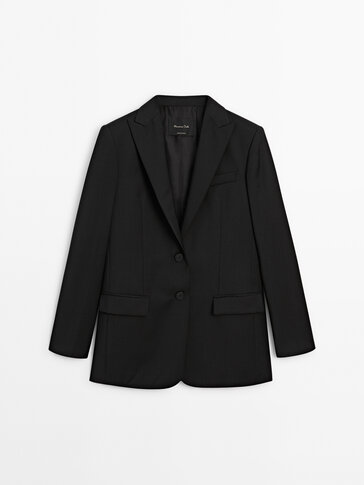 100% cool wool suit blazer