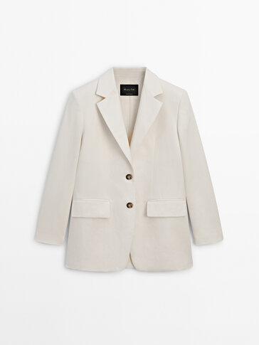 White 2025 wool blazer