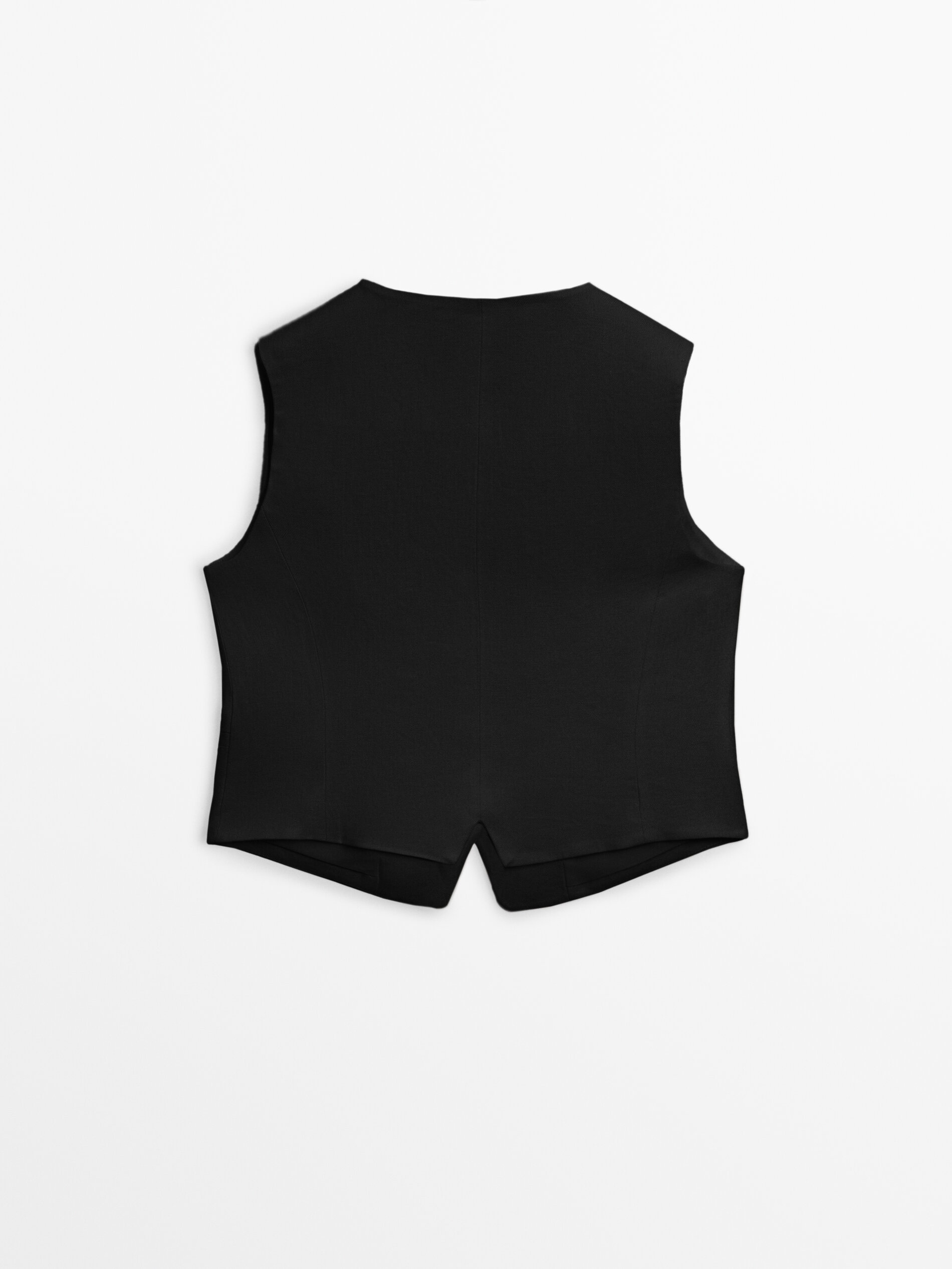 Short suit waistcoat · Black, White · Dressy | Massimo Dutti