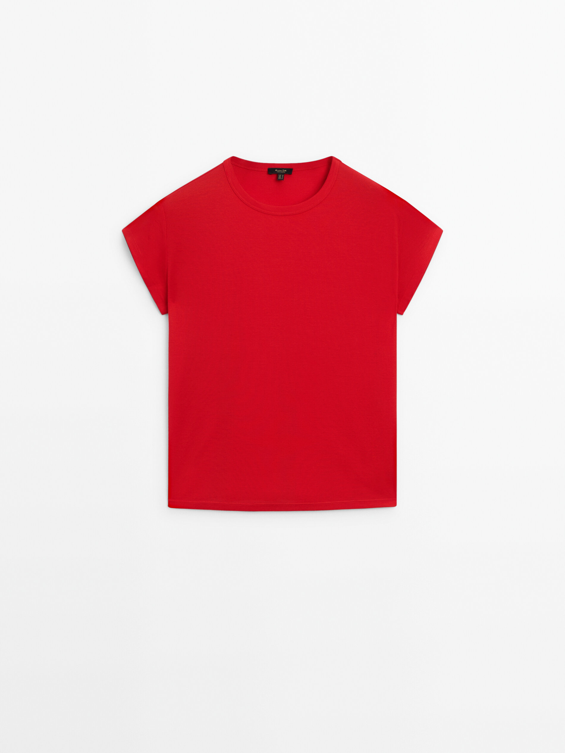 Haut Femme Massimo Dutti Marron Manches Courtes - Taille S - Coton, Occasion Très Bon état