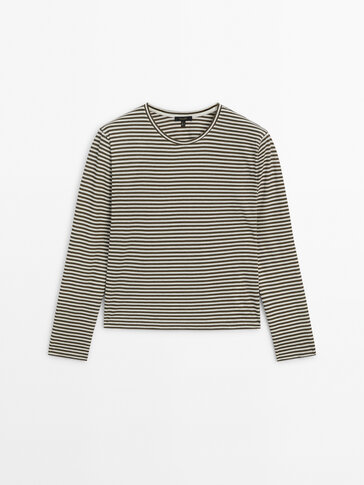 Black and white striped deals long sleeve