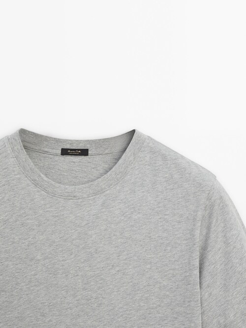 100% cotton plain sweatshirt · Grey Marl · T-shirts And Polo Shirts