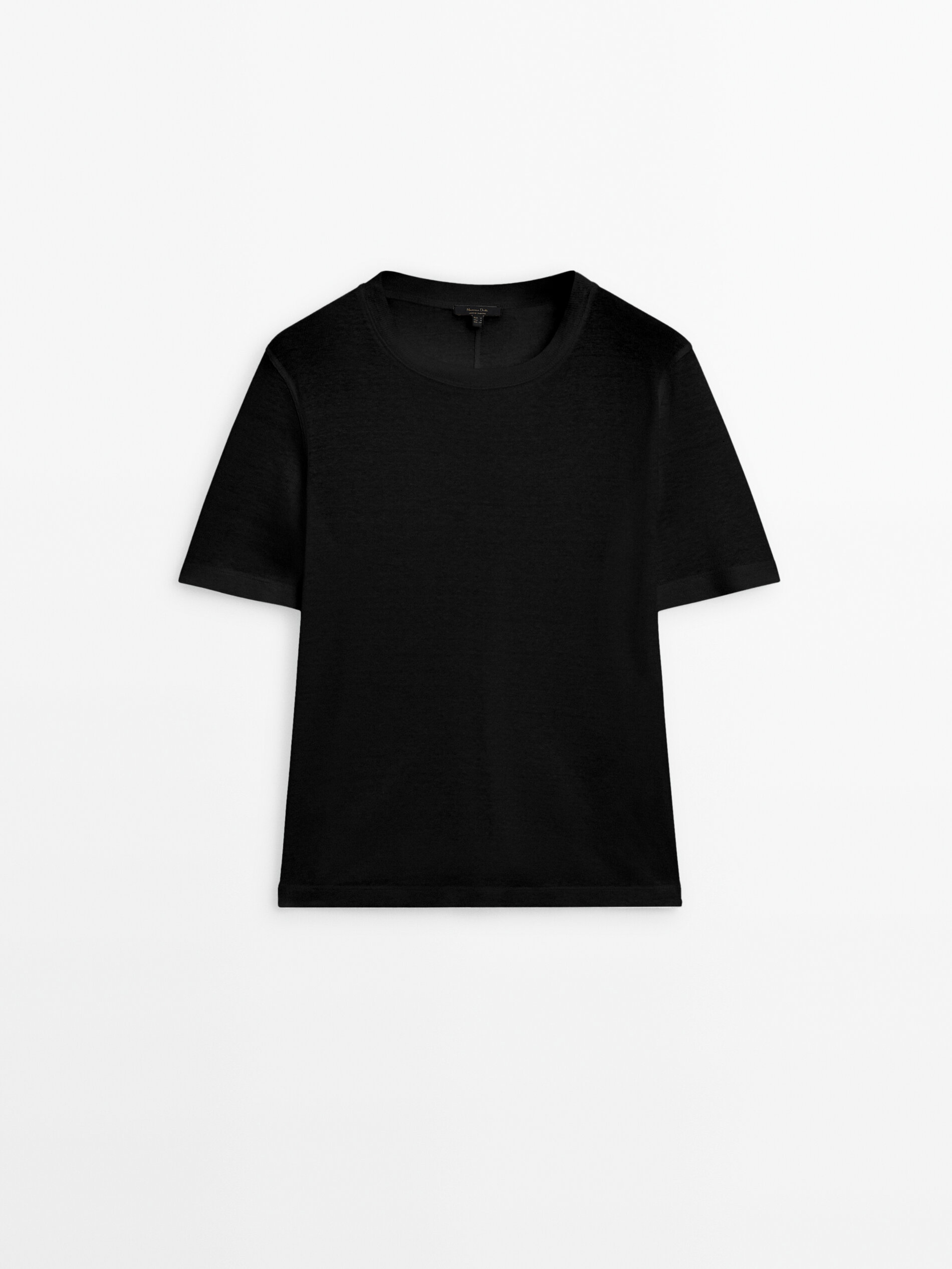 100% linen short sleeve T-shirt · Black, Cream · T-shirts And Polo