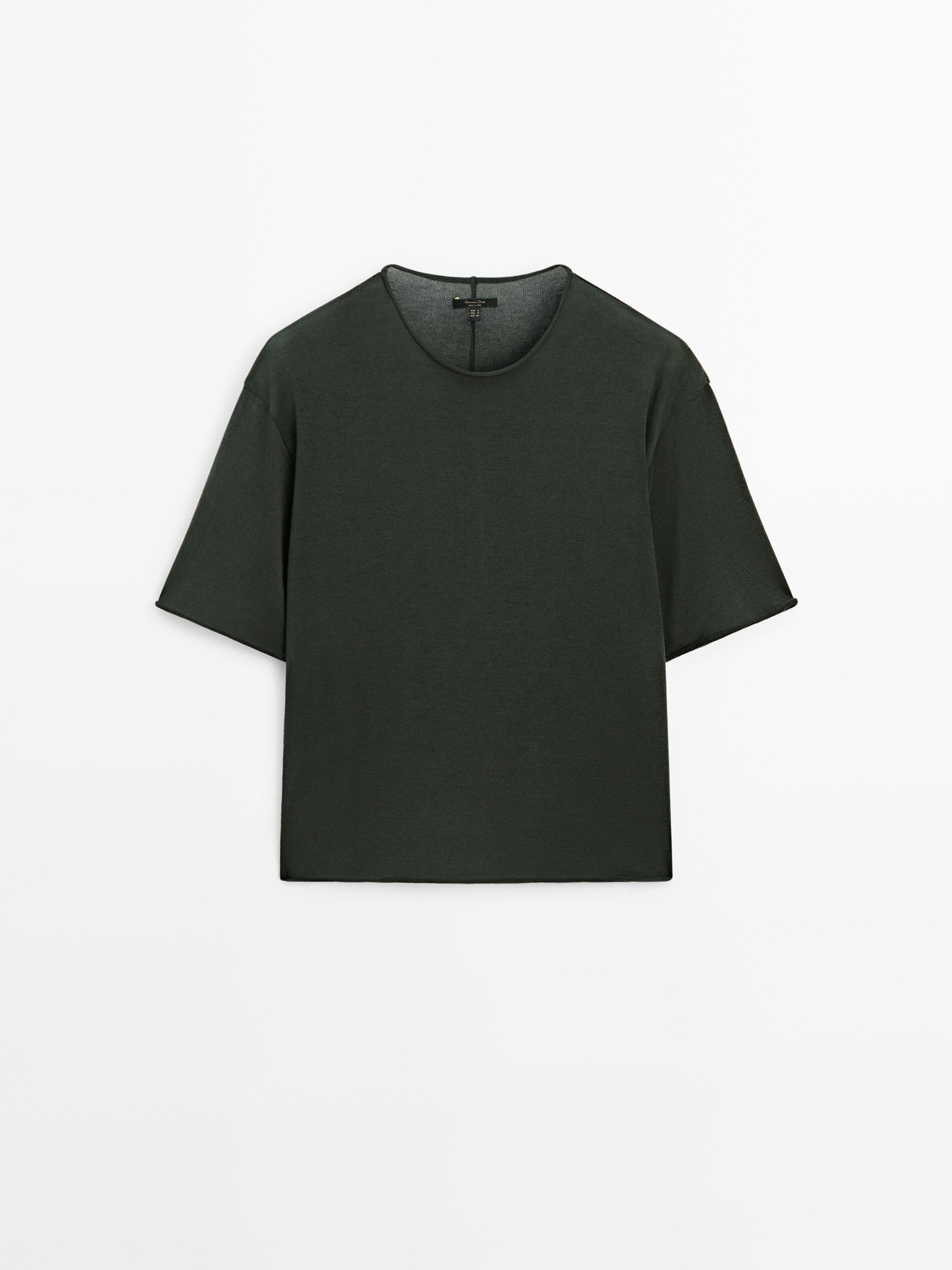 Cotton T-shirt with central seam detail