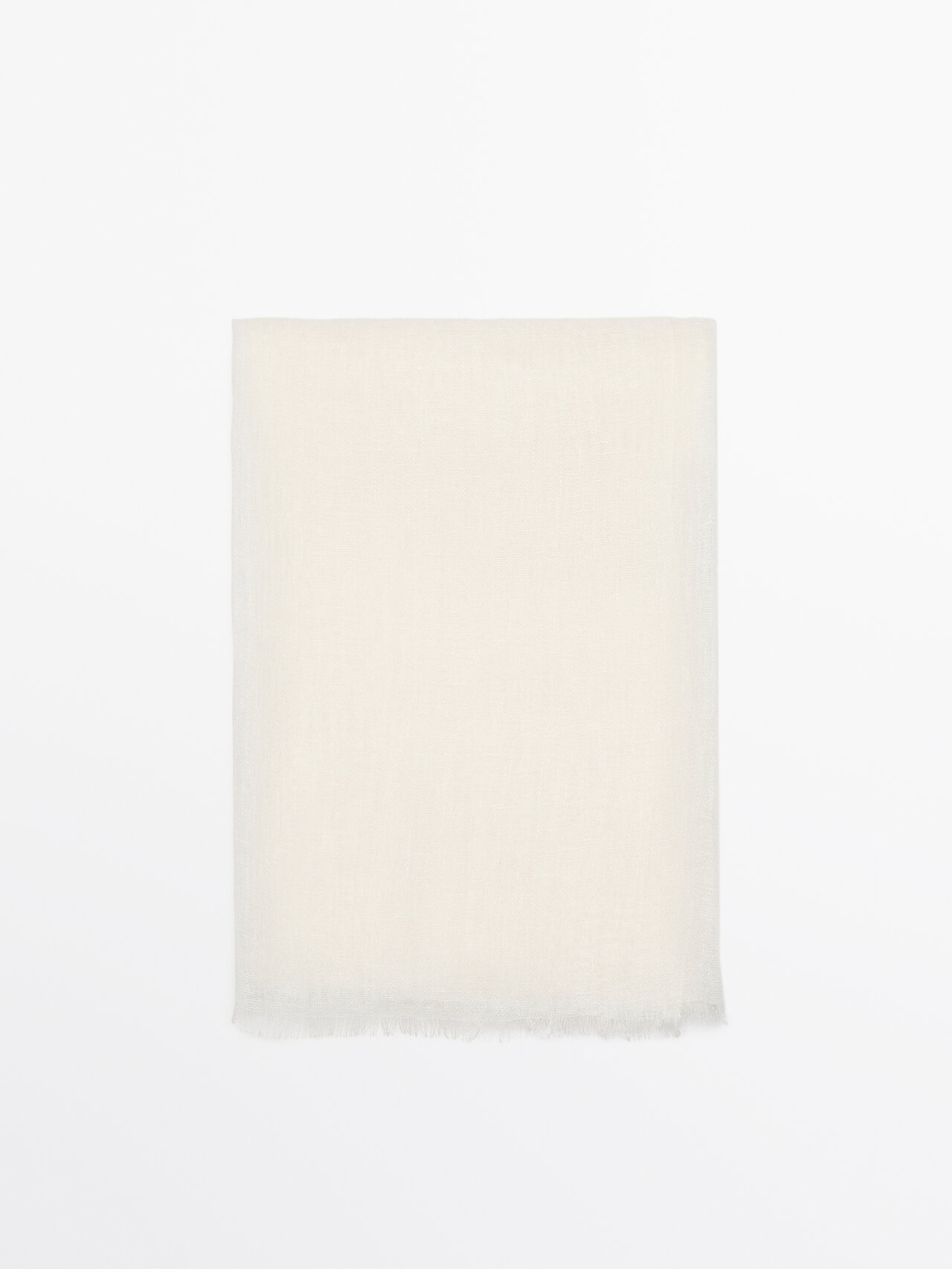 Massimo Dutti Halstuch Aus 100% Leinen In Cream