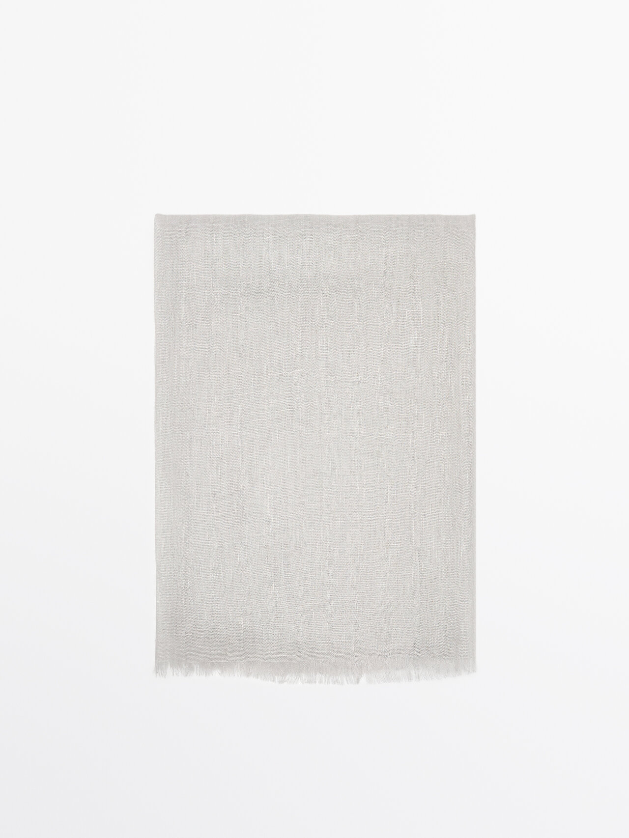 Massimo Dutti 100% Linen Scarf In White