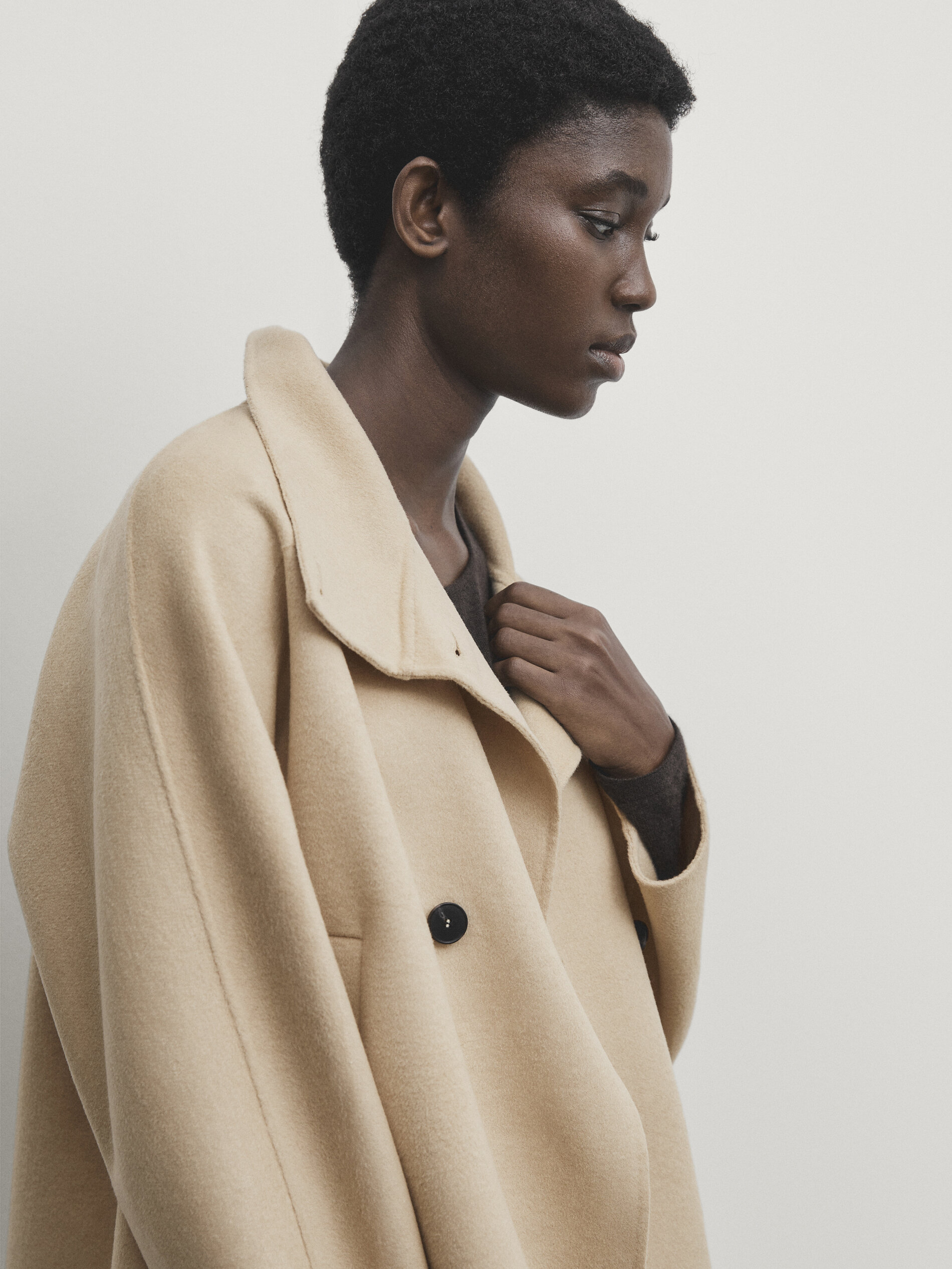 Beige cheap wool coats