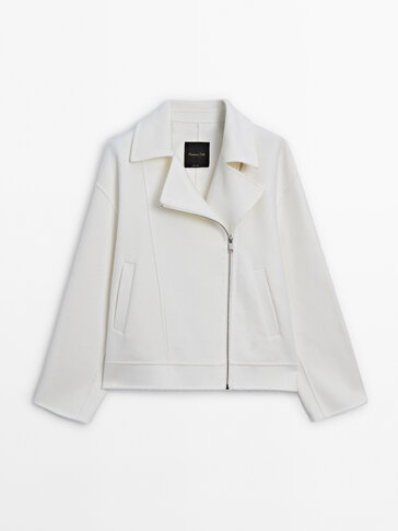 Massimo dutti white clearance coat