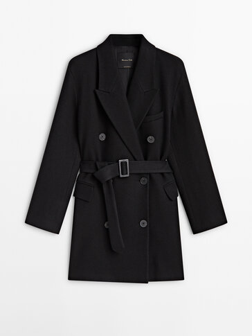 Full length sale black coat womens