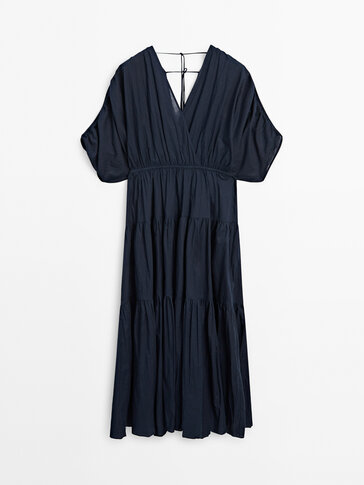 Massimo dutti navy clearance dress