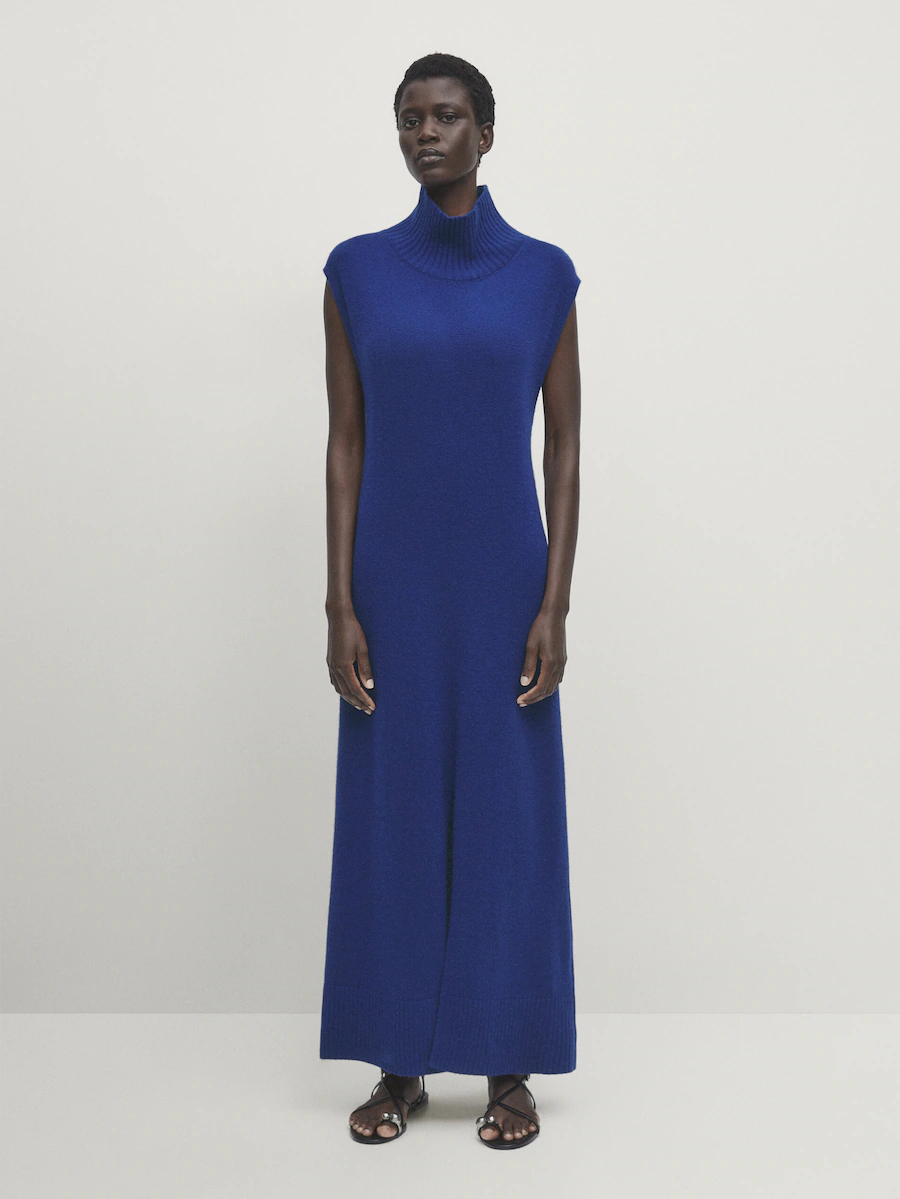 Blue dresses for women - Massimo Dutti