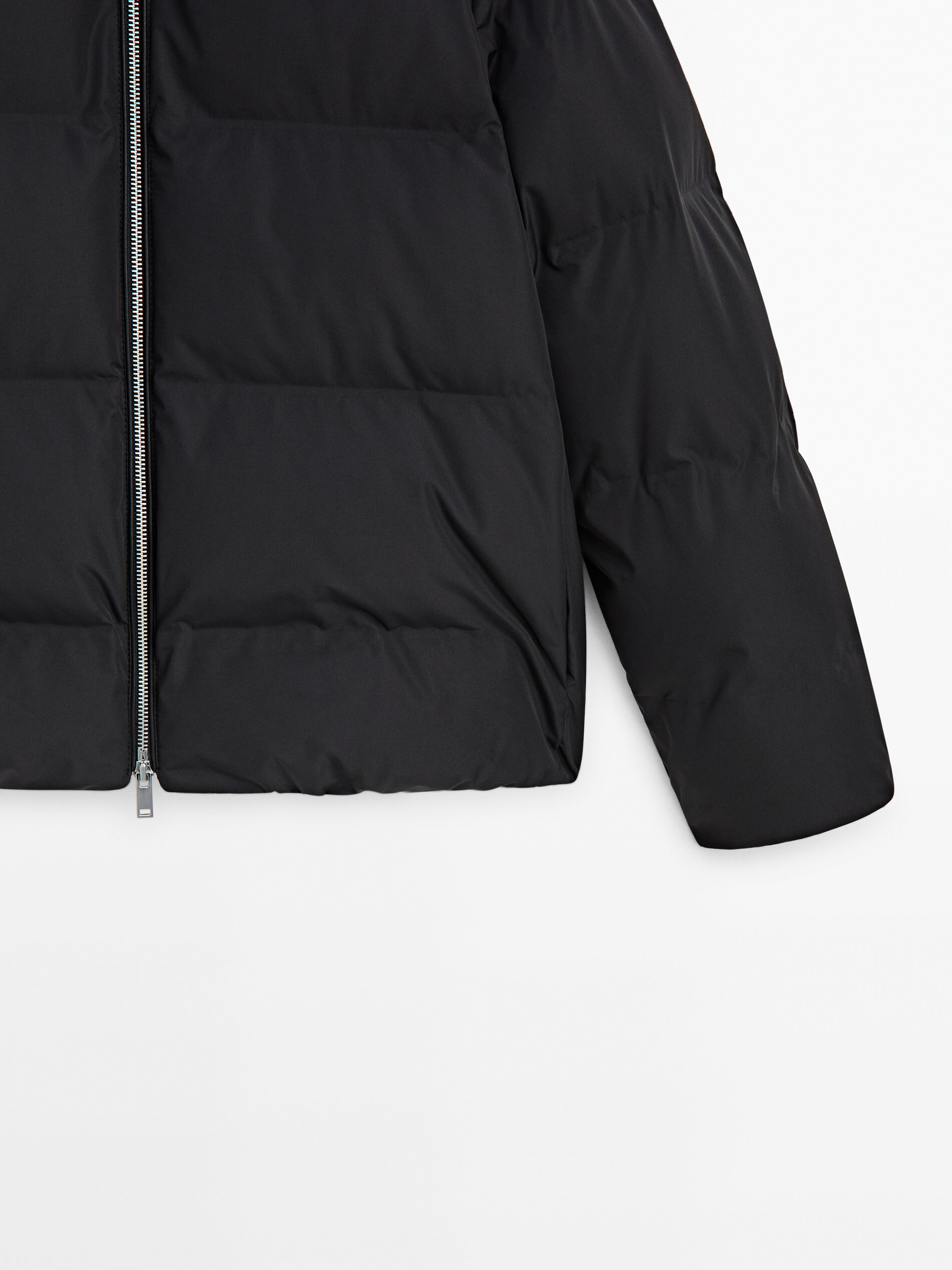 Quilted bomber jacket · Black · Coats And Jackets Massimo Dutti