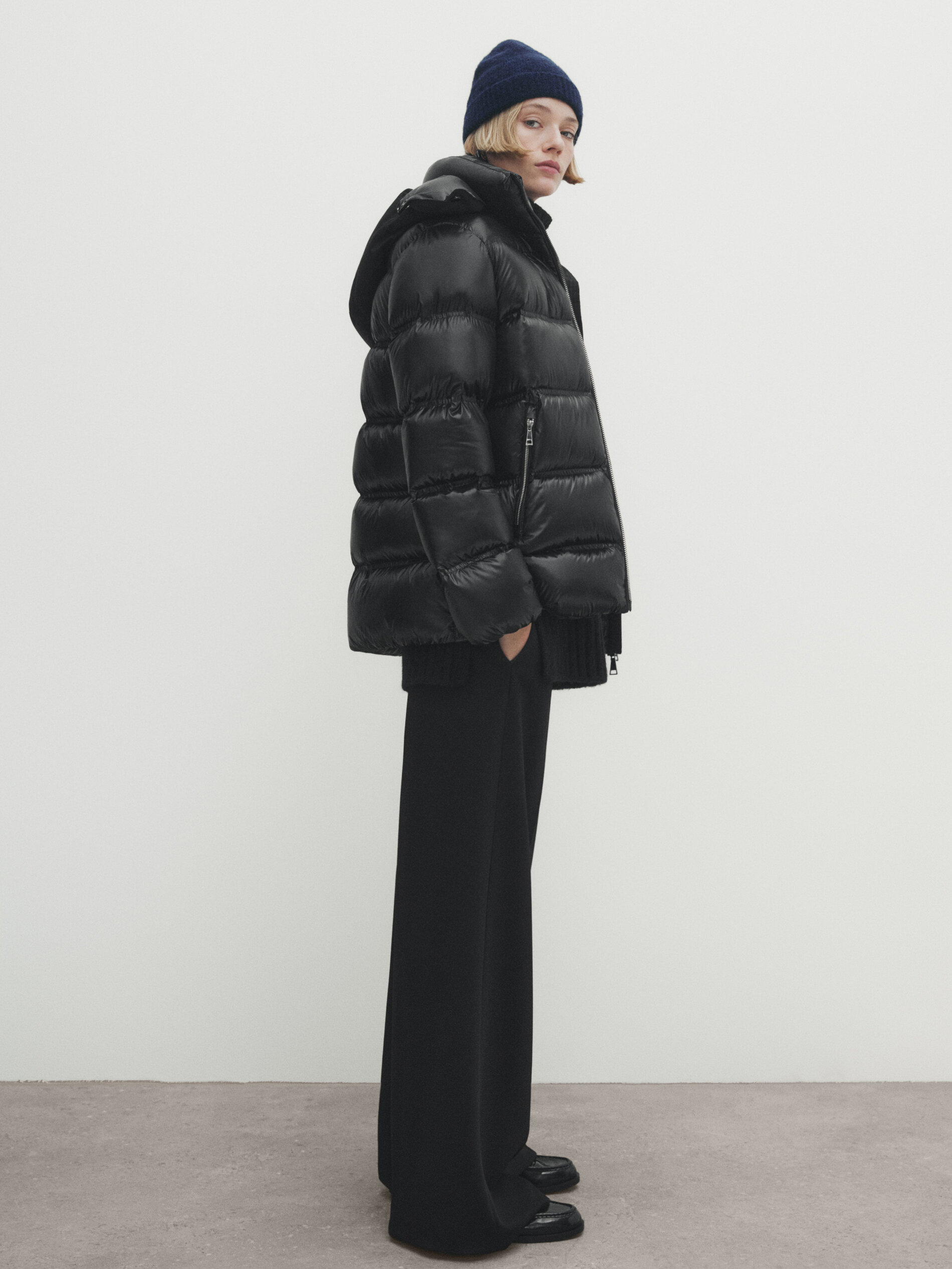 Acne down filled coat 2024 black