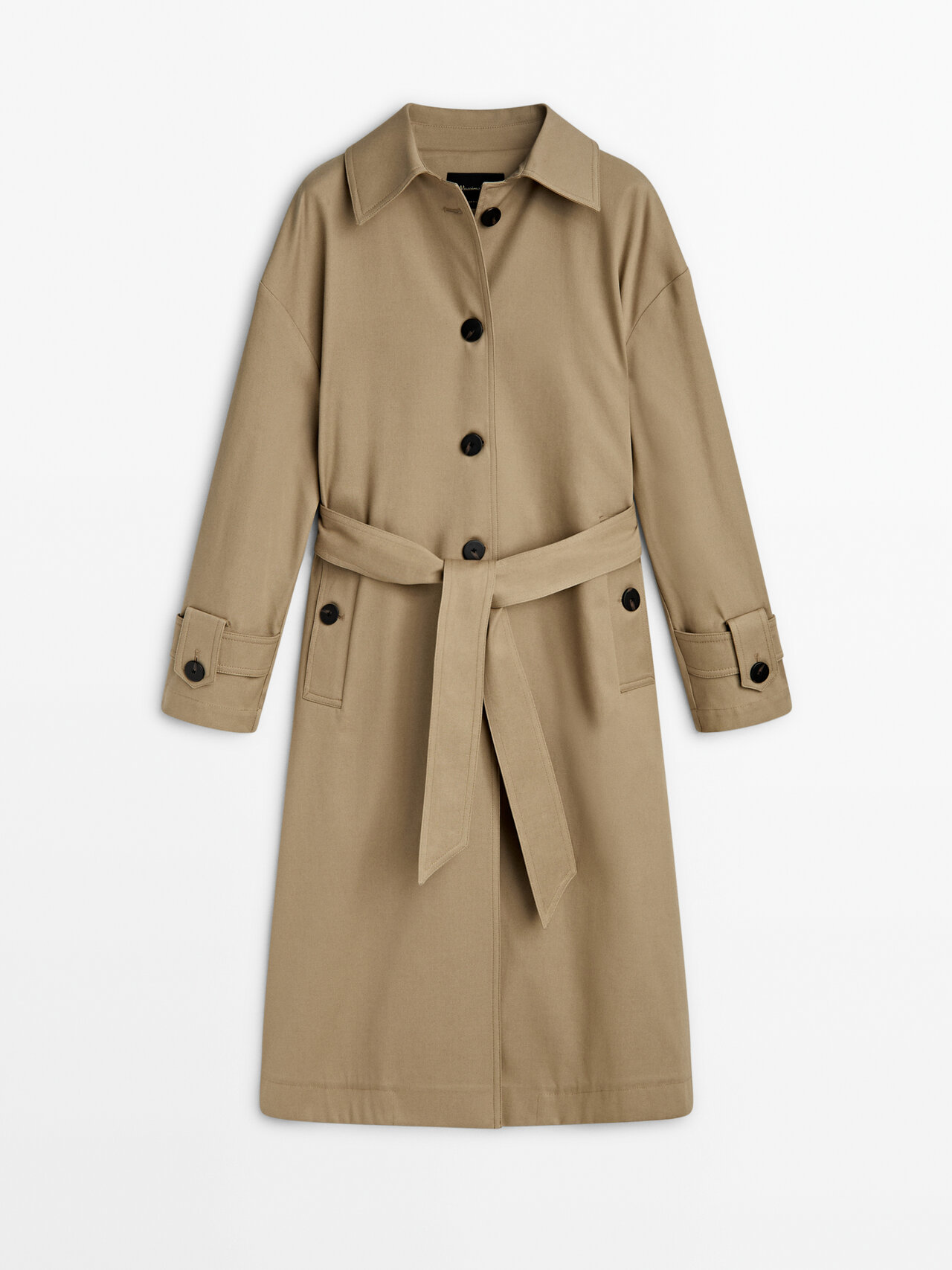 Massimo Dutti Trench Coat With Belt In Camel | ModeSens