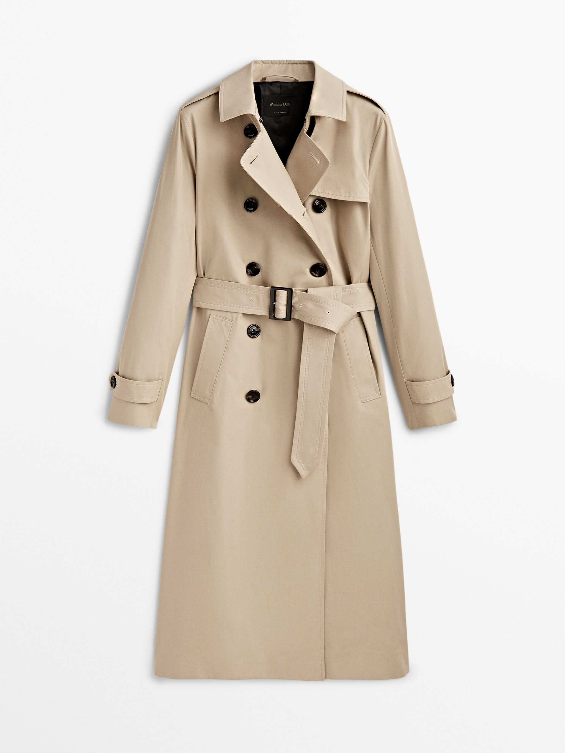 Trench coat with belt · Beige · Coats And Jackets | Massimo Dutti
