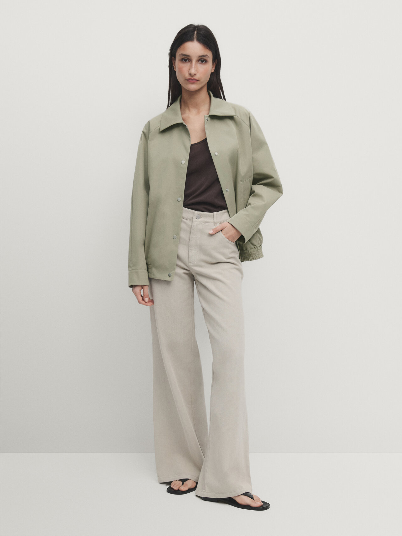 Bomber jacket with snap buttons - Massimo Dutti United Kingdom